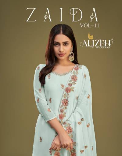 ZAIDA VOL-11 BY ALIZEH GEORGETTE SALWAR KAMEEZ MANUFACTURER IN INDIA